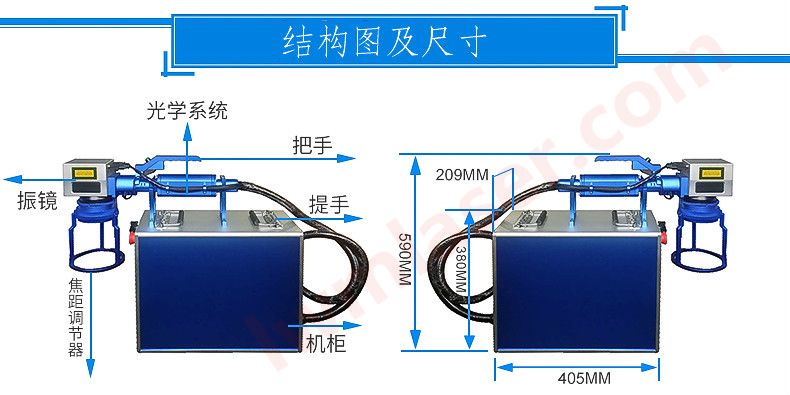 手持激光打標機尺寸lwmlaser