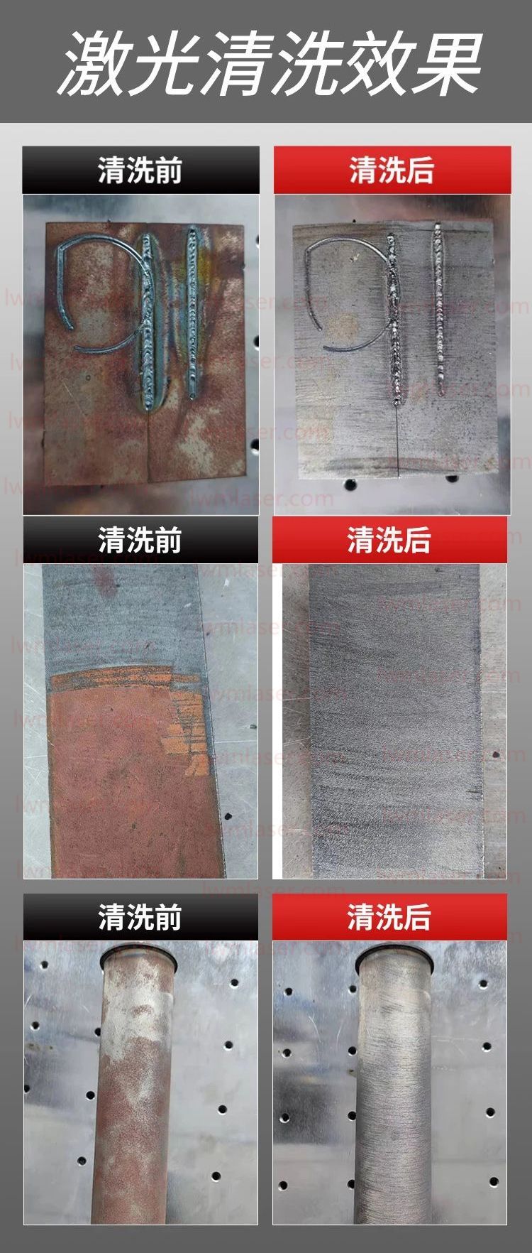 激光清洗前后效果